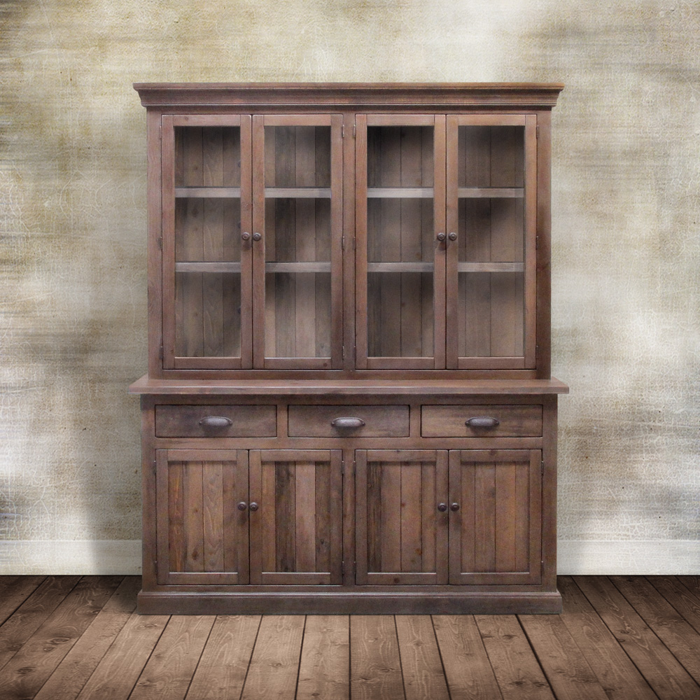 Hutch with glass doors sale