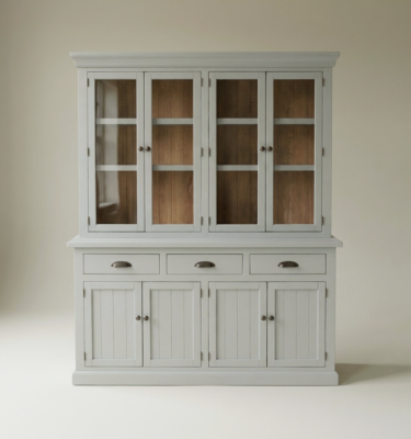 Classic Napa Sideboard/Full Glass or Wood Panel Door Hutch
