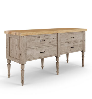 J Town 4 Drawer Kitchen Island