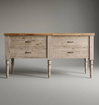 J Town 4 Drawer Kitchen Island